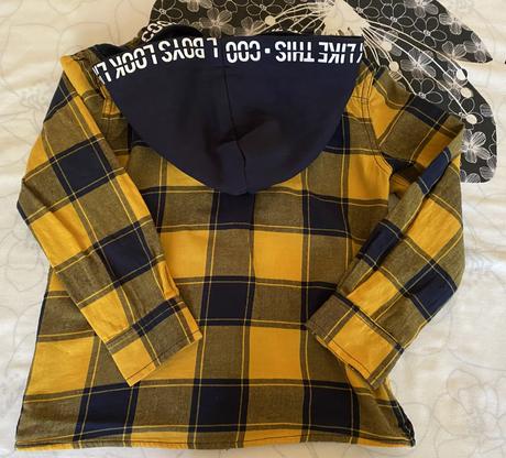 Košeľová káro mikinka dopodopo s kapuckou v. 116, dopodopo,116