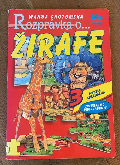 Kniha - rozprávka o žirafe - 3x puzzle,