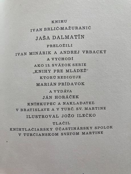 Jaša dalmatín ivana brlić-mažuranić (1943),