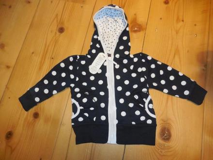 Bodkovaná mikina s kapucou, 86