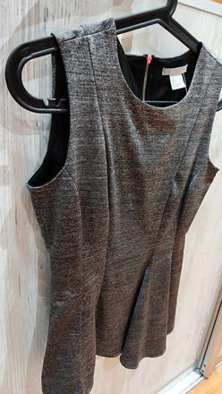 Peplum top strieborný, h&m,s