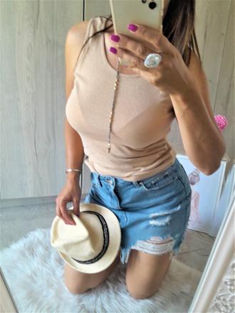 Telový top s lurexom-s/m, s