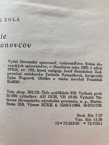Šťastie rougonovcov zola emile (1965), 