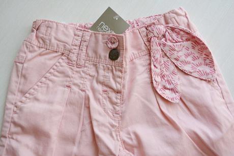 Nenosené ľahké nohavice s mašľou, next,104