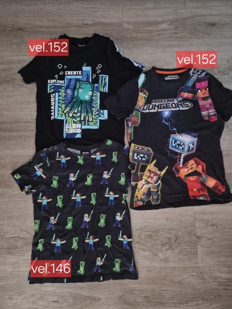 Minecraft trička krátky rukáv, 152