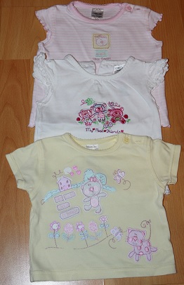 Tričká s krátkym rukávom 3 ks- výborný stav, cherokee,62