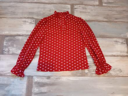 Bodkovaná retro blúzka veľ.s, s