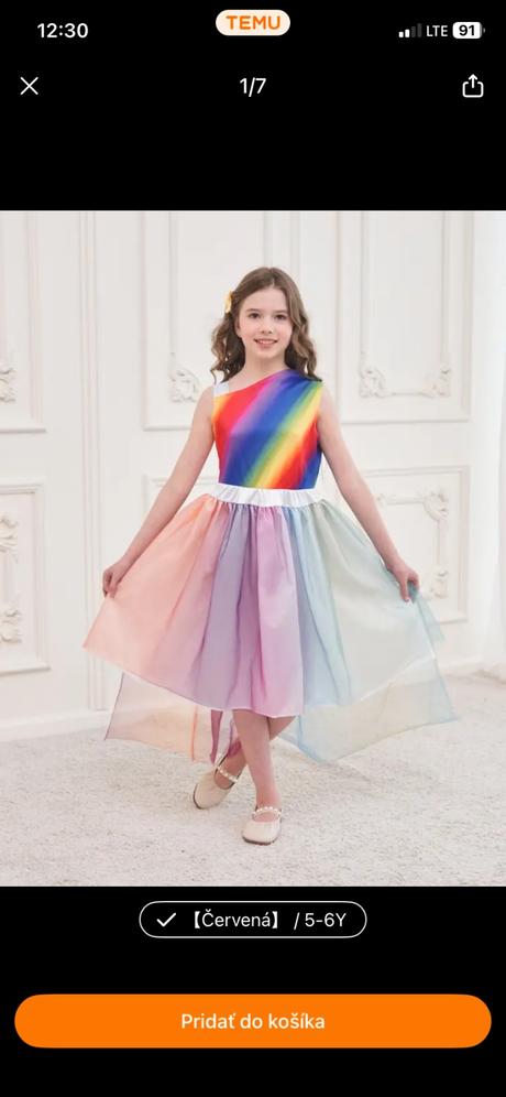 Dúhové šaty na karneval, 