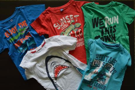 5 ks tričiek s krátkym rukávom, 122–134