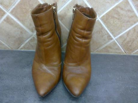 Hnedé kožené kotníky, 35