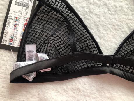 Nová čierna sexy sieťovaná mäkká podprsenka, l/40, l