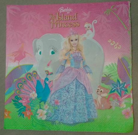 Servítka barbie - the island princess 4ks (s320), 