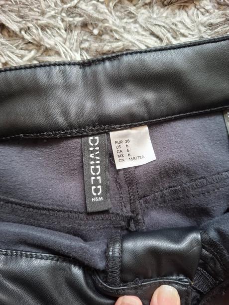 Koženkove nohavice, h&m,l / m