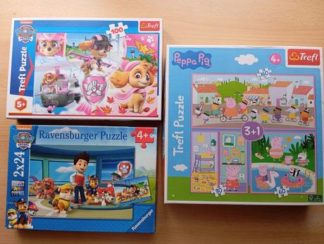 Puzzle tlapková patrola a peppa pig, 
