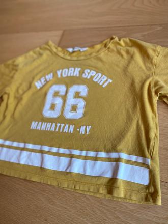 Horcicovozlte crop top tricko, h&m,146