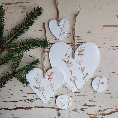 Vianočné ozdoby srdce ( 25 motívov),