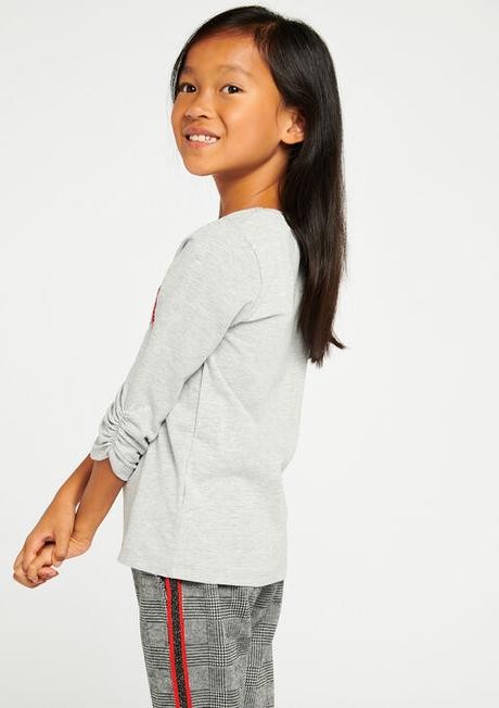 Sivé tričko s flitrami lola liza,146-152, 146 / 152