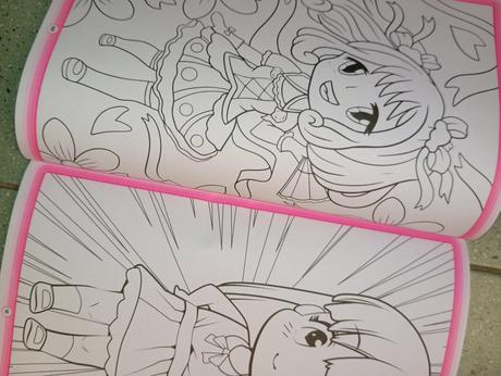 Manga kawaii color omaľovánka s nálepkami, 