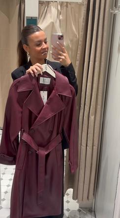 Kozenkovy trenckot farba visnova, stradivarius,s / xs