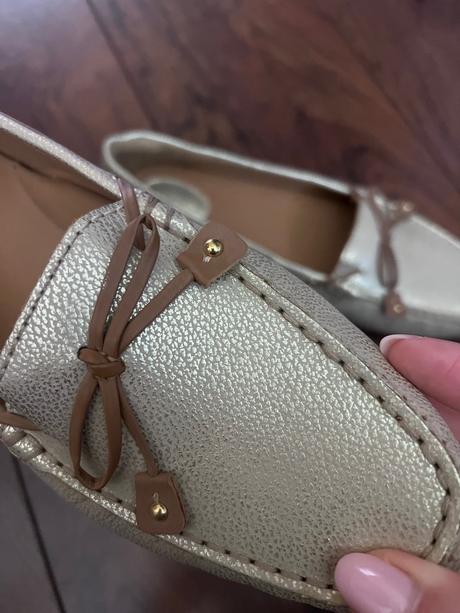 Kožené zlaté mokasíny clarks, clarks,41