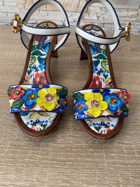 Originál dolce&gabbana majolica sandálky vel.39, dolce&gabbana,39