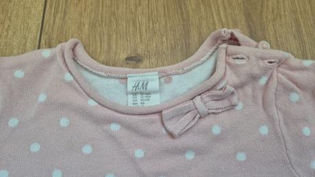 Pulover bodkovaný s mašličkou, h&m,86
