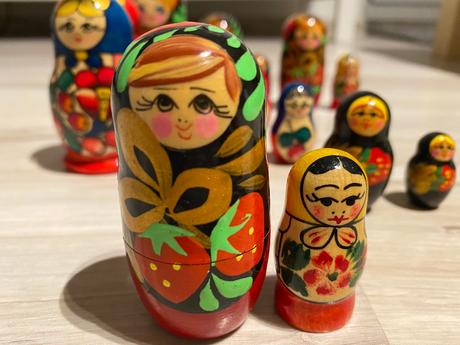 Sada krásne 2 originál dovezené matriošky z ruska,