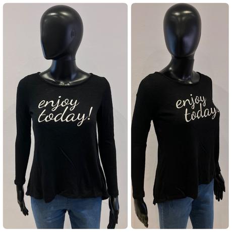 Dámsky sveter s nápisom čierny (xs), terranova,xs