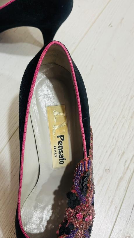 Lodičky z brúsenej kože 37, 37