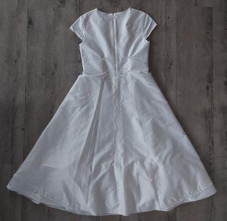 Krémové šaty s bolerkom, 152