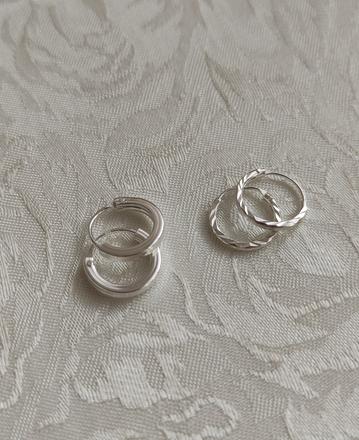 Strieborné náušnice kruhy, 