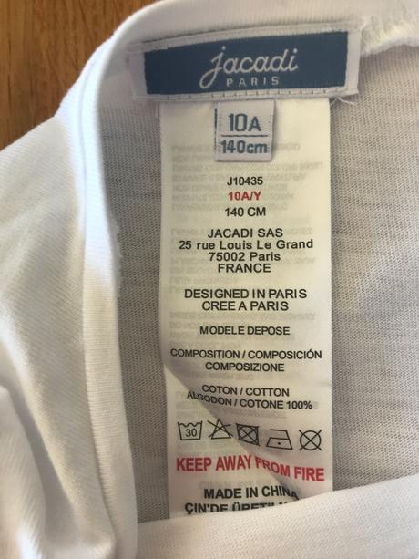 Jacadi tričko s tromi modrými pásmi, jacadi,140