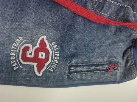 Štýlové riflovo - teplákové nohavice., 98