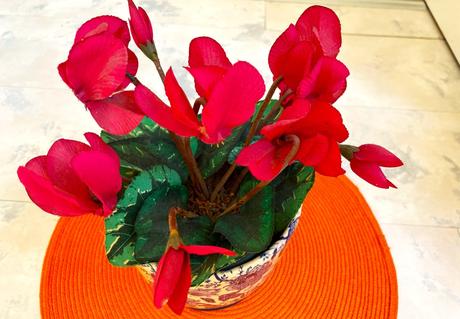 Kvet cyklámen/ sada 2 ks,