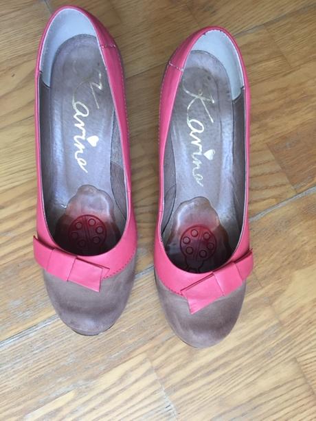 Kožené a krásne farebne skombinované lodičky, 39