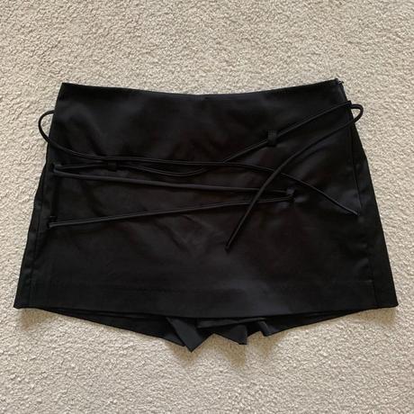 Zara saténový skort so zaväzovaním, zara,xs