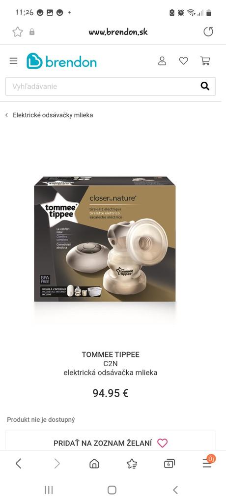 Elektrickà odsàvačka mlieka s flašou anti colic, 