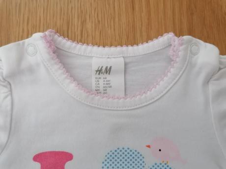 Biele body "love", h&m,68