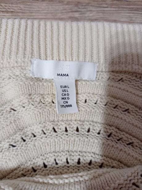 Štýlová pletená tehotenská sukňa, h&m,l