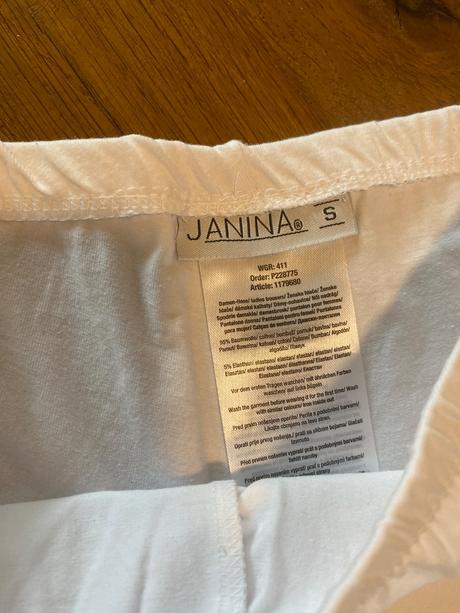 Janina - krátke biele leginy, s