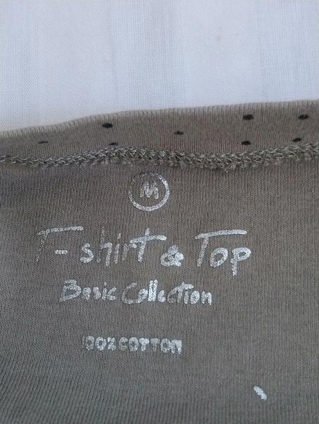 Dámsky hnedý top s bodkami, basic, s