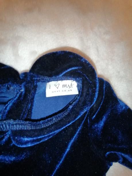 Modré saty next zamatové č. 62 /68, next,62