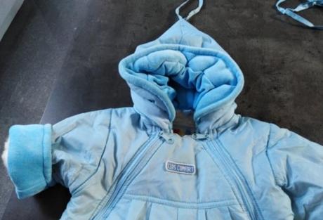 Krasna tepla kombinéza z ovčou kožušinou, 68