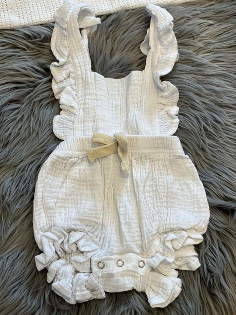 Dievčenský letný overal biely (80), 80