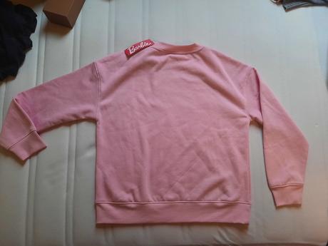 Bledoružová mikina barbie oversize xxs, primark,32