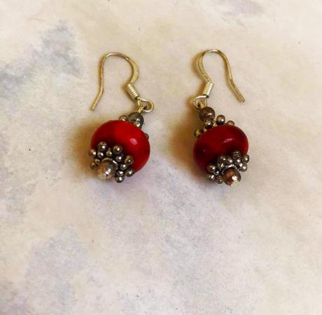 Etno drevené náušnice, 