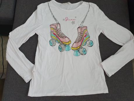 Biele tričko s flitrami, calliope,152