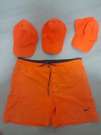 3 letné šiltovky, ,krikľavá oranžová,2e/ks, m