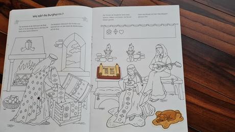 3x omalovanky s nalepkami v nemcine,