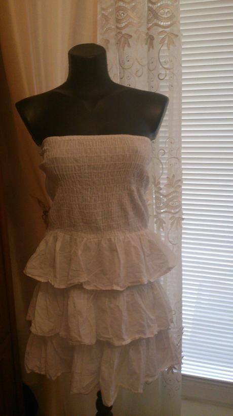 Biele letné šaty, veľkosť s, atmosphere,s